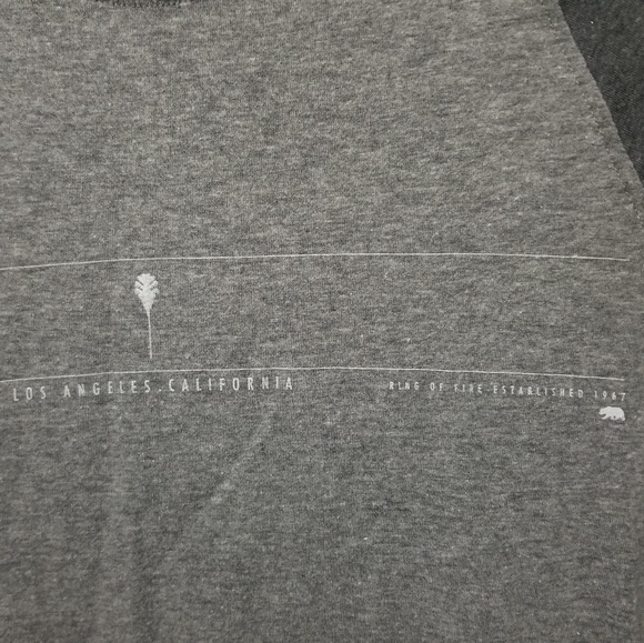 Ring of Fire Light+Dark Gray 3/4 Sleeve T-Shirt - Picture 2 of 4